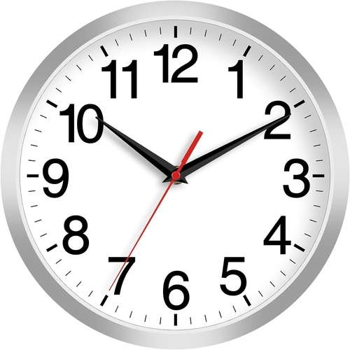 Wall Clock Modern 10 Inch Battery Operated Silent Non Ticking Analog Clock Decor - Picture 8 of 12