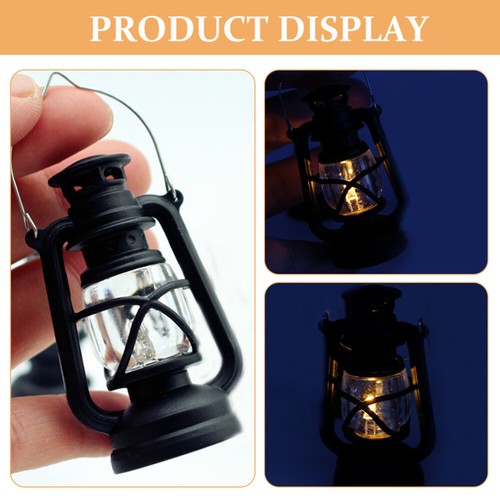 Mini Retro Kerosene Lamp Child Miniature Desktop Ornament Shaped Decor - Picture 6 of 12