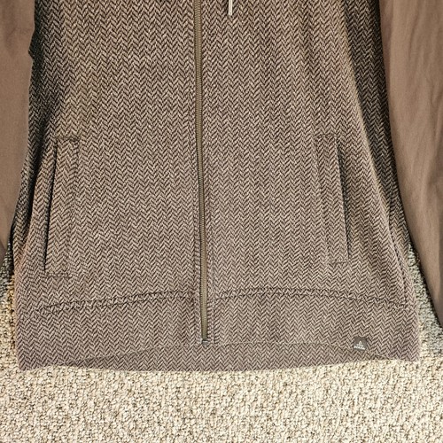 Prana Jacket Mens Medium Full Zip Hooded Mid Weight Brown - Picture 2 of 10