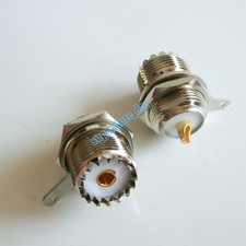 1X UHF Female SO239 Jack Bulkhead Solder Panel Mount Straight RF Connector