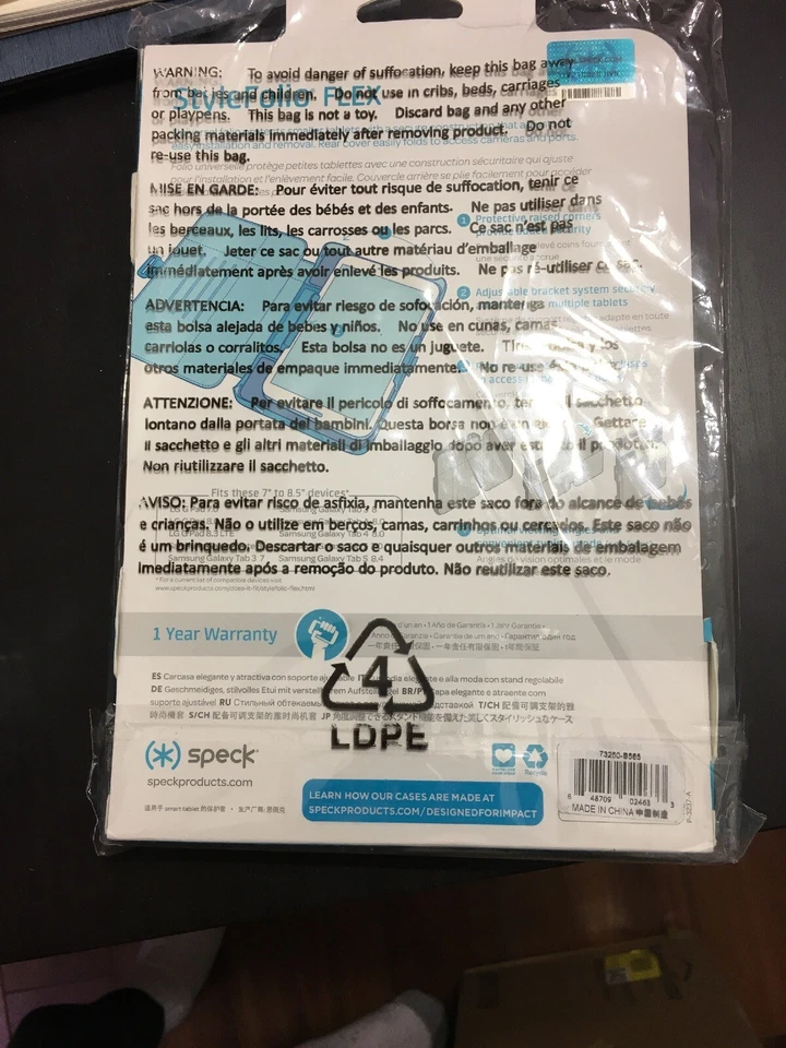 Speck Stylefolio FLEX Universal Folio (Fits 7" - 8.5" Tablets) 73250-B565 - Image 2 of 2