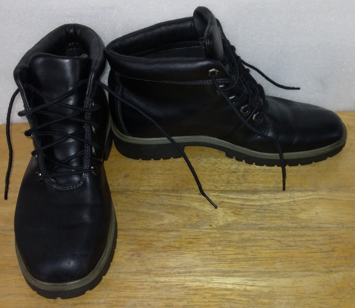 Timberland 91331 Black Leather Women's Ankle Boots• Size 8M | eBay