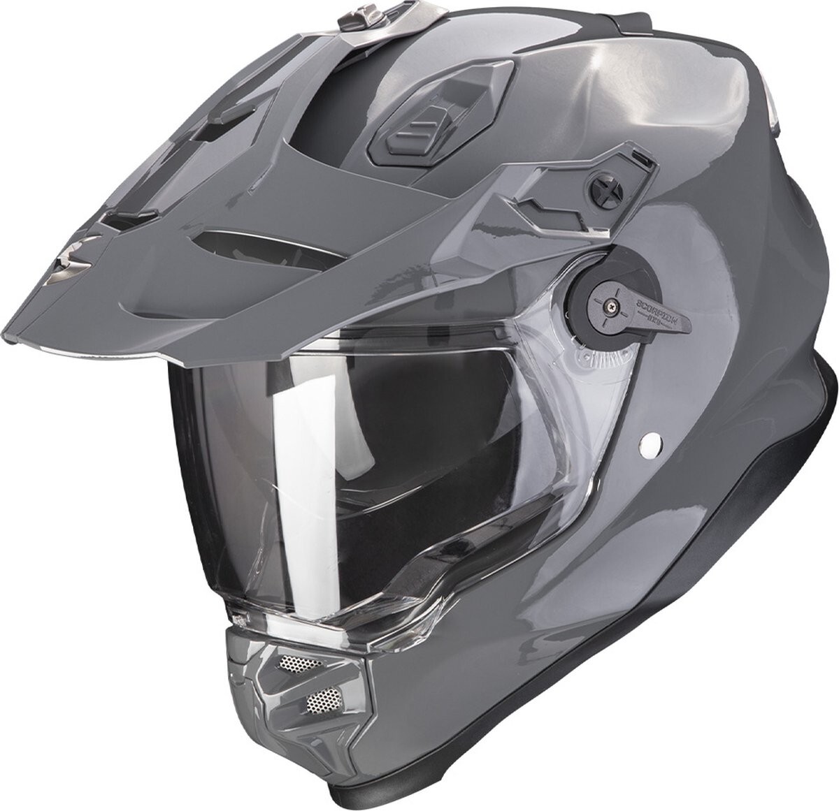 Casque SCORPION Adf-9000 Air Solid gris ciment de taille S pour moto trail