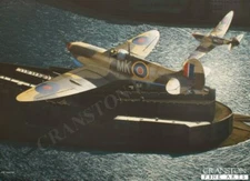  Fighter Ace  aviation art post card Spitfires Over Malta - Flt Lt Ken Evans DFC