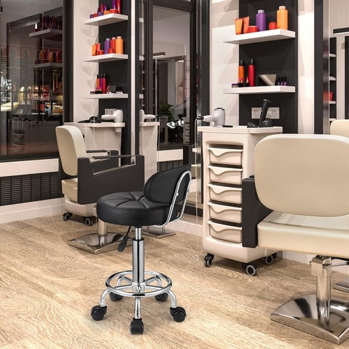 Comfortable 360° Swivel Spa Stool with Backrest - Adjustable & Easy to Clean - Picture 4 of 10