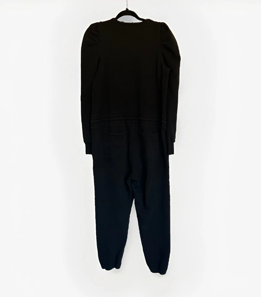 Mono Rebecca Minkoff Janine Negro L Polar Volantes Sudadera Cremallera Ropa de Calle Foto 2 de 4