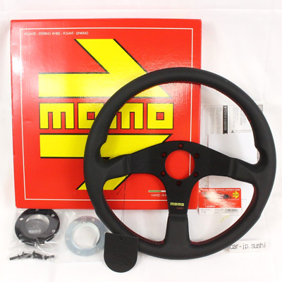 MOMO Steering Wheel TUNER 35Pie 350MM Horn Button Black Leather