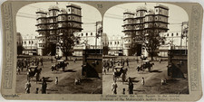 India, Indore, Stereo, Gateway of the Maharadjah's Palace, ca.1900 Vintage 