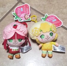 Strawberry Shortcake  Lemon Meringue Scented 4 Inch Plush Clip Keychain Set