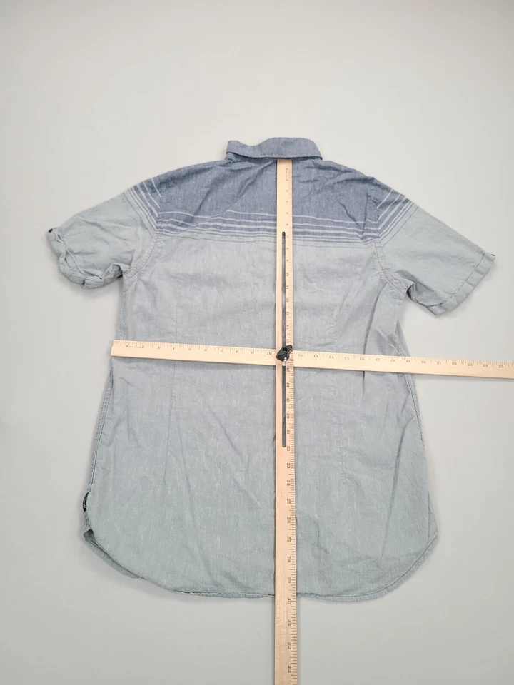 Howe Shirt Mens Large Gray Button Up Outdoors Comfort Casual Short Sleeve - Image 3 of 4