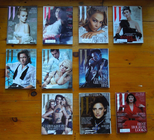 Lot of Ten Issues of W Magazine_2012_( January, Feb._ Apr.-Oct. + December )