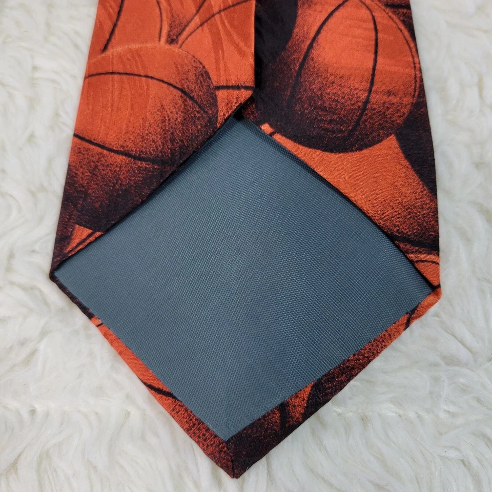 Винтажный мужской баскетбольный галстук 90-х Ralph Marlin шелк баскетбольный тренер родительский - Изображение 3 из 4