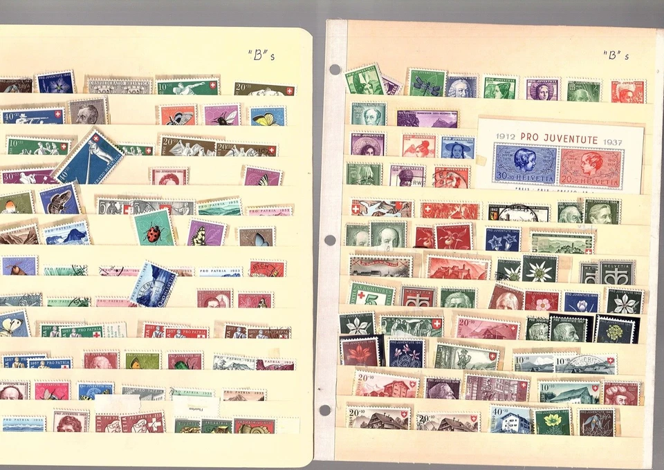 SUIZA sellos bob SEMI-POSTALES 925+ MNH mh usado algunos PRO JUVENTUTE (mb19 Foto 3 de 4