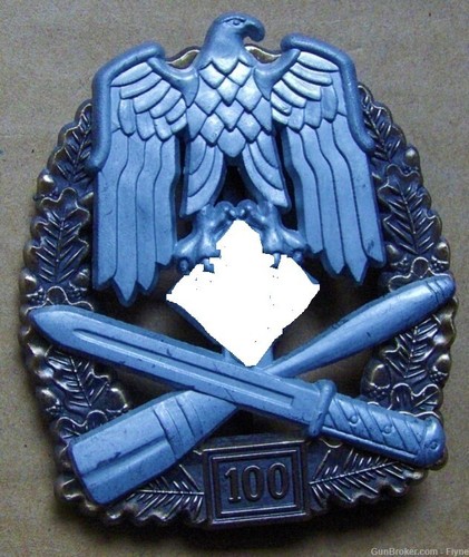 Germany WWII era, 100 General Ground Assaults Badge REPRODUCTION. German