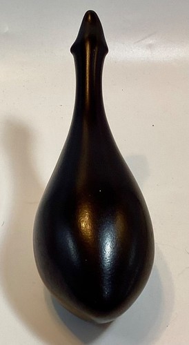 Vtg Howard Pierce Small Black Speckled Honking Goose Figurine 4" - Picture 4 of 8