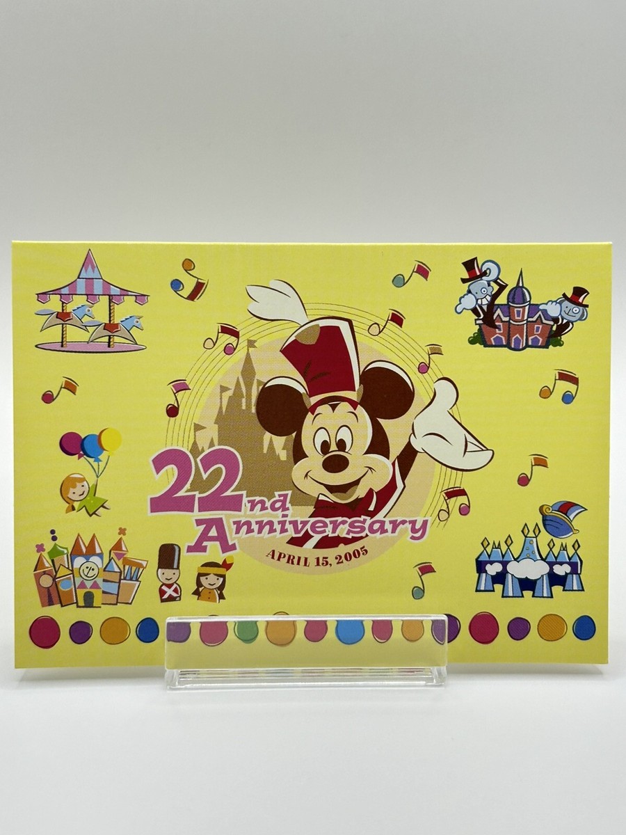 みっきー Tokyo Disneyland 22th Anniversary 2005 Mickey Mouse card