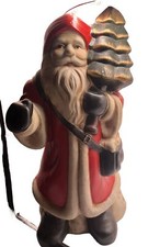 Vintage Large Ceramic Santa W/ Tree And Bag Of Toys