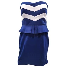 FOREVER 21 Size M Bodycon Sheath Peplum Pencil Strapless Mini Dress