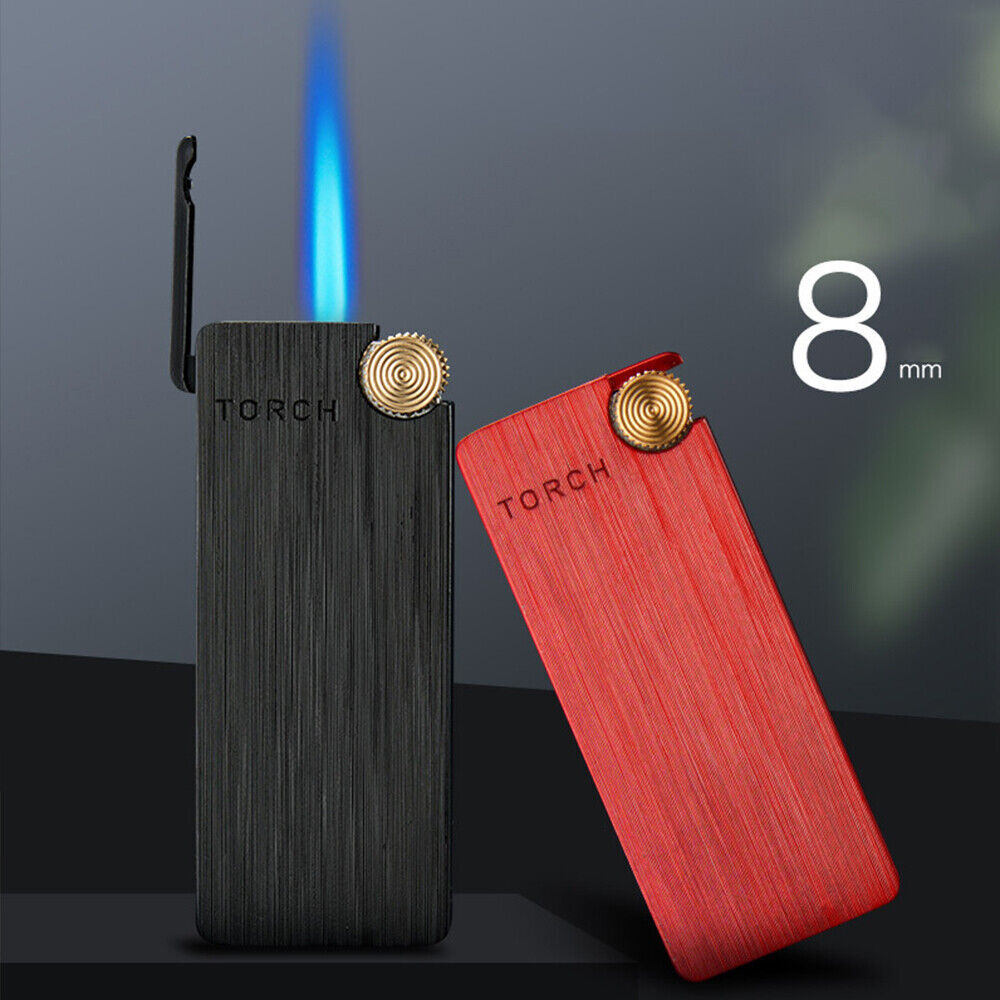 Refillable Torch Flame Windproof Butane Lighter Cigar Cigarette Lighters Jet Gas