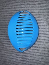 Vintage Hair Cincher Comb Azure Blue Banana Clip 6" 1980s Ponytail Holder