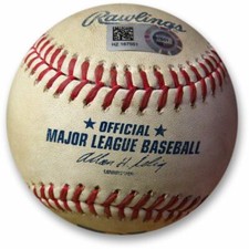 Hyun-Jin Ryu Game Used Baseball 6/16/14 - Pitch vs. Tulowitzki Dodgers HZ167551