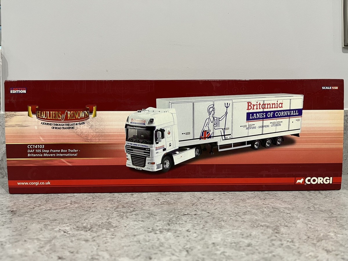 Corgi - DAF 105 + Stepframe Trailer - Britannia Movers - CC14103