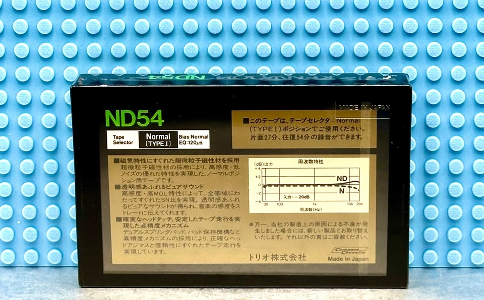 KENWOOD ND 54 TYPE I VS II BLANK CASSETTE TAPE (1) (SEALED) - Изображение 2 из 3