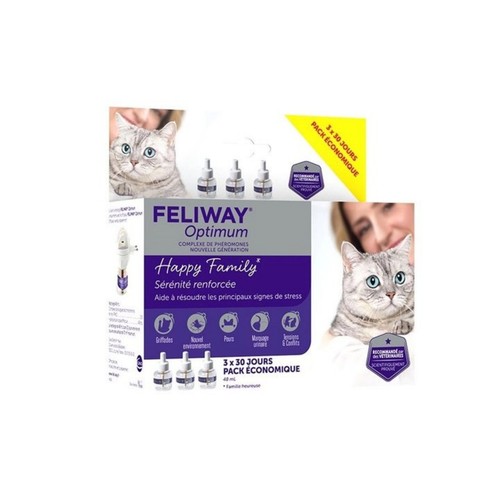 NEW Feliway Optimum Cat Calming Pheromone Refill Kit - 6 Refills (30 Day Supply - Picture 5 of 5