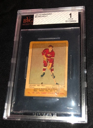 1951-52 Parkhurst #55 Red Kelly BVG 1 RC Rookie Card Detroit Red Wings