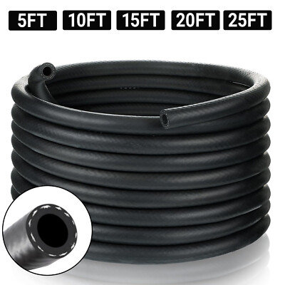 Fuel Line Hose Gas Lines Rubber NBR Push on Hose 1/2'' Fuel Hose Line 25ft