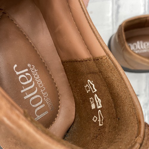 Hotter Comfort Sugar hellbraune Damengröße 11 Leder-Loafer Schuhe England Hakenschlaufe - Bild 14 von 15