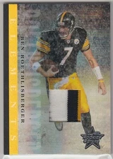 2006 Leaf Rookies and Stars Game-Worn 3-color Patch Ben Roethlisberger 1/1