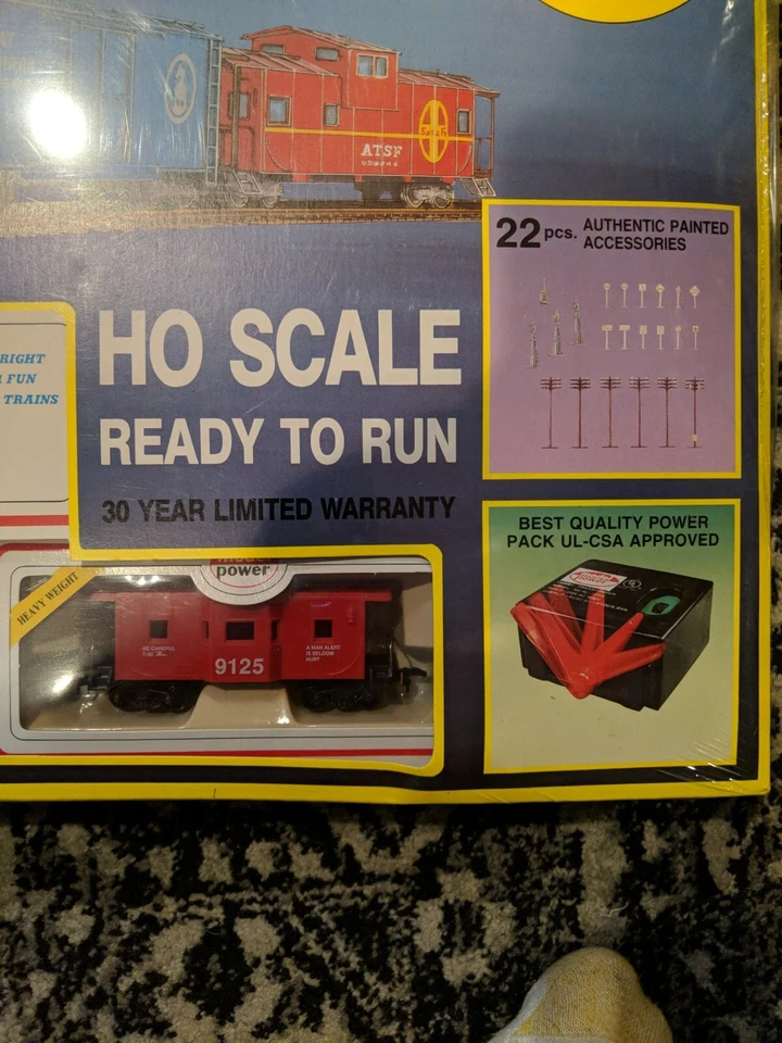 Model Power Silver Star model Train set model 1063 36"x36" ho scale 40 pcs - Image 4 of 4