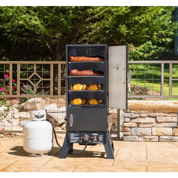 MASTERBUILT Dual Fuel Smoker Charcoal Propane Vertical Grill Outdoor