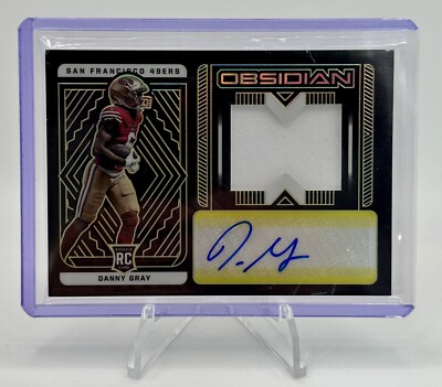 2022 Panini Obsidian Danny Gray RPA Rookie Patch Auto RC Yellow Etch /25 49ers