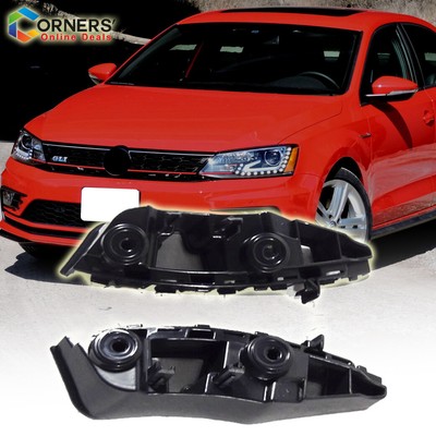 Fits For 2015 2017 Volkswagen Jetta Front Bumper Brackets Support Pair Set