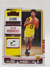 2023-24 Panini Contenders Taylor Hendricks Season Ticket RC Red Variant 