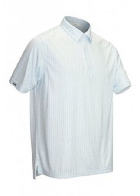 AUR Active Cool Golf Poloshirt Feuchtigkeitsableitend weiß blau Funky Webdesign S, M