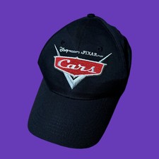 Lightning McQueen Disney Pixar Cars Adjustable Strapback Hat Black Red