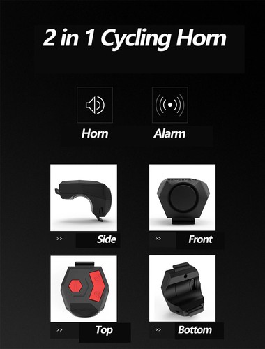 Bicycle Horn Electric High Decibel Loud Bike Handlebar Ring Bell Cycling Safe - Picture 8 of 14