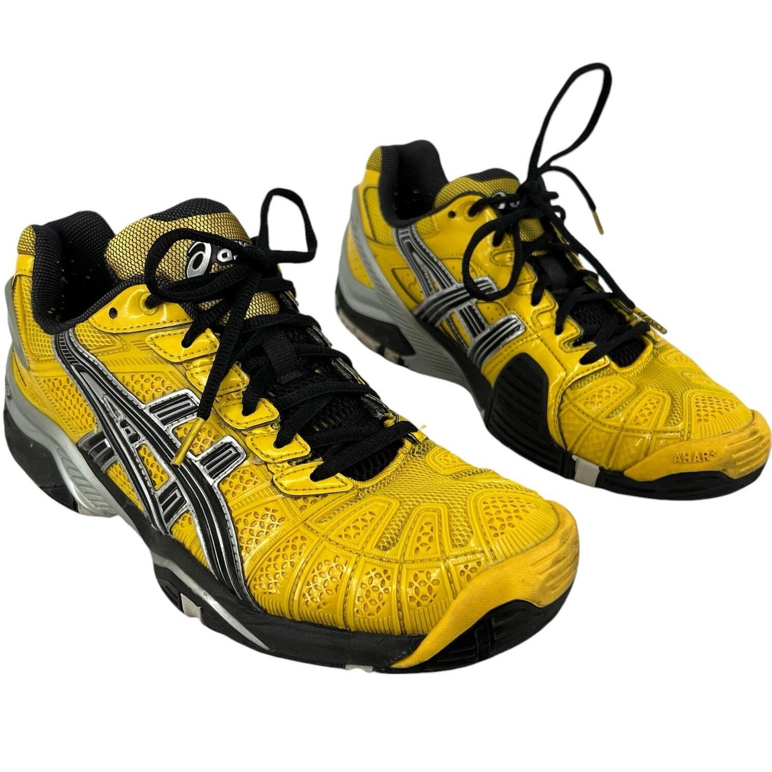 Vintage y2k Asics Gel Resolution 5 X Yellow silver black bumblebee mens 8.5