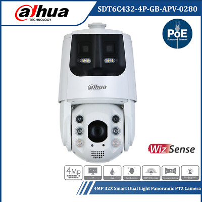 Dahua SDT6C432-4P-GB-APV-0280 4MP Panorama 32x PTZ IP Kamera Auto-Tracking POE