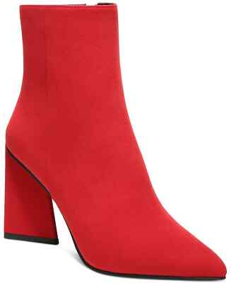 Bar III Women's Red Asya Flared Booties - 6.5 - Red