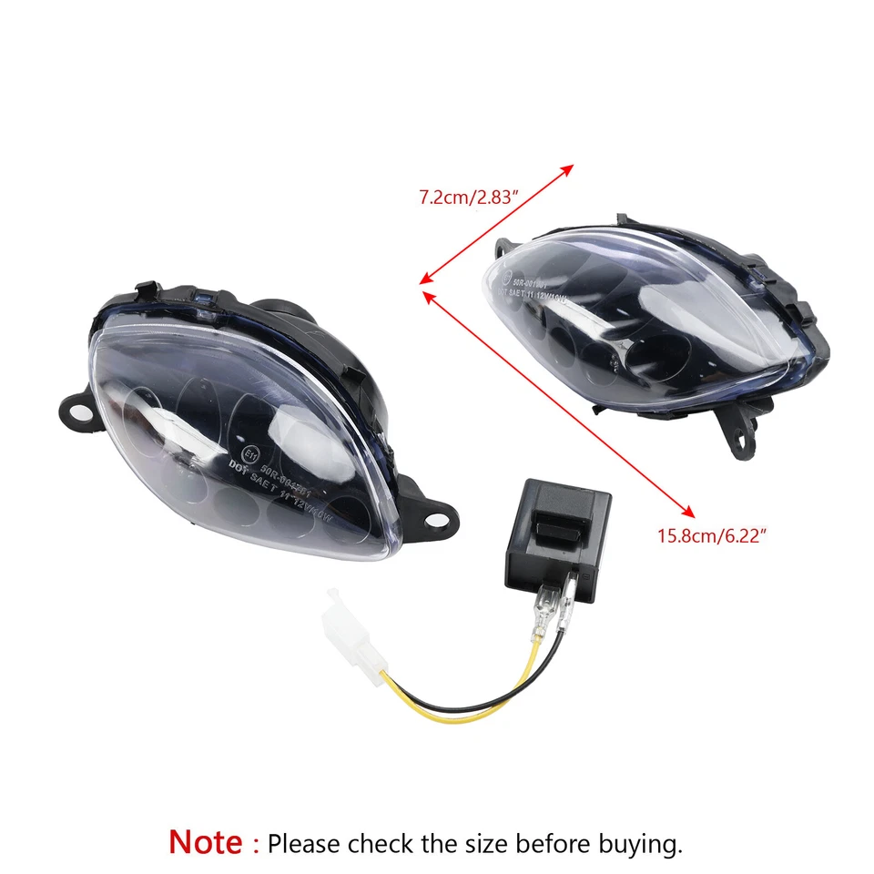Front Turn Signals Blinker Light Clear For 1999-2007 SUZUKI Hayabusa 1300 #3 - Imagem 2 de 4