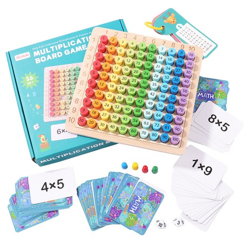 3 In 1 Multiplication Board Wooden Early Learning Educational Brain Developm LLI - Picture 18 of 24