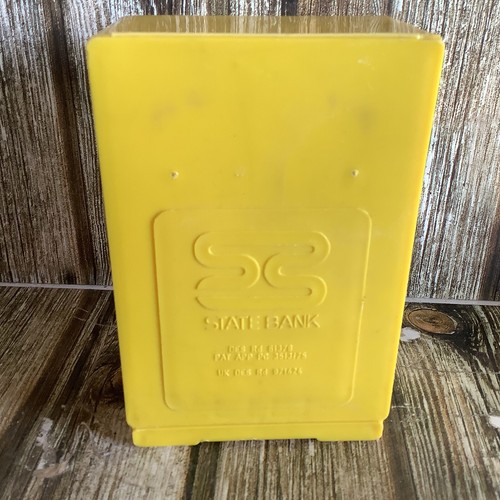 STATE BANK YELLOW COMPUTER MONEY BOX - VINTAGE SAVINGS MONEY BOX - Bild 5 von 8