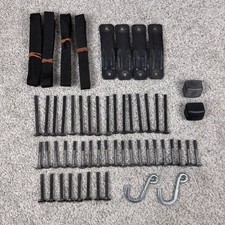 Thule Miscellaneous Lot Of Parts For Roof Rack Carrier Bars Screws Straps Caps Thule Miscellaneous Lot Of Parts For Roof Rack Carrier Bars Screws Straps Caps