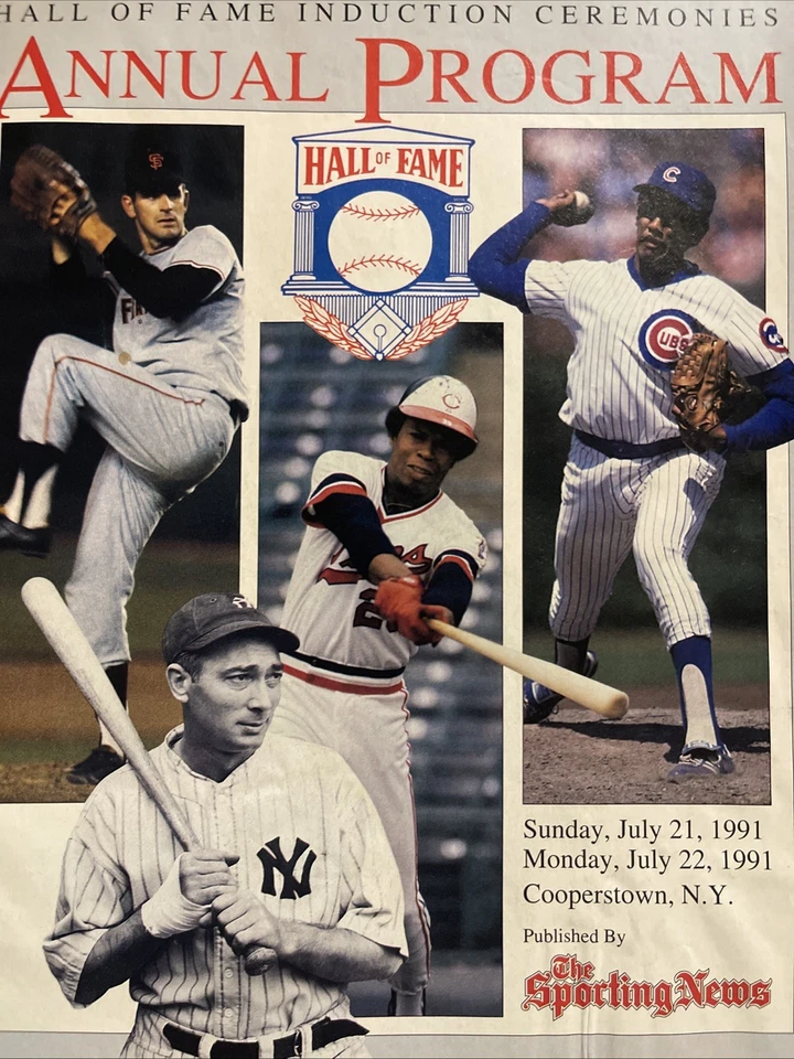😎 1991 Rod Carew Gaylord Perry Fergie Jenkins Hall of Fame Induction Program ⚾️ - Image 4 of 4