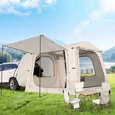 SUV Tent for Camping, Car Tents for SUV Tailgate Tents with Screen Room & Awning