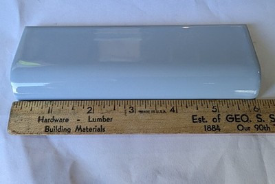 2 pc. Ceramic Bullnose Tile 2  X 6  Light Bright Wedgewood  American Olean